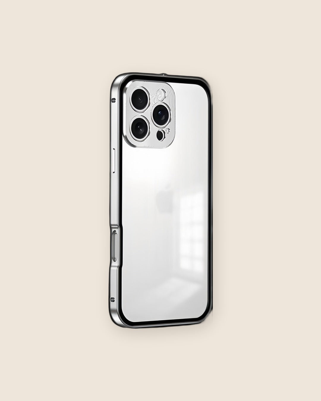 Translucent Matte Snap Metal iPhone Case in Titanium Silver