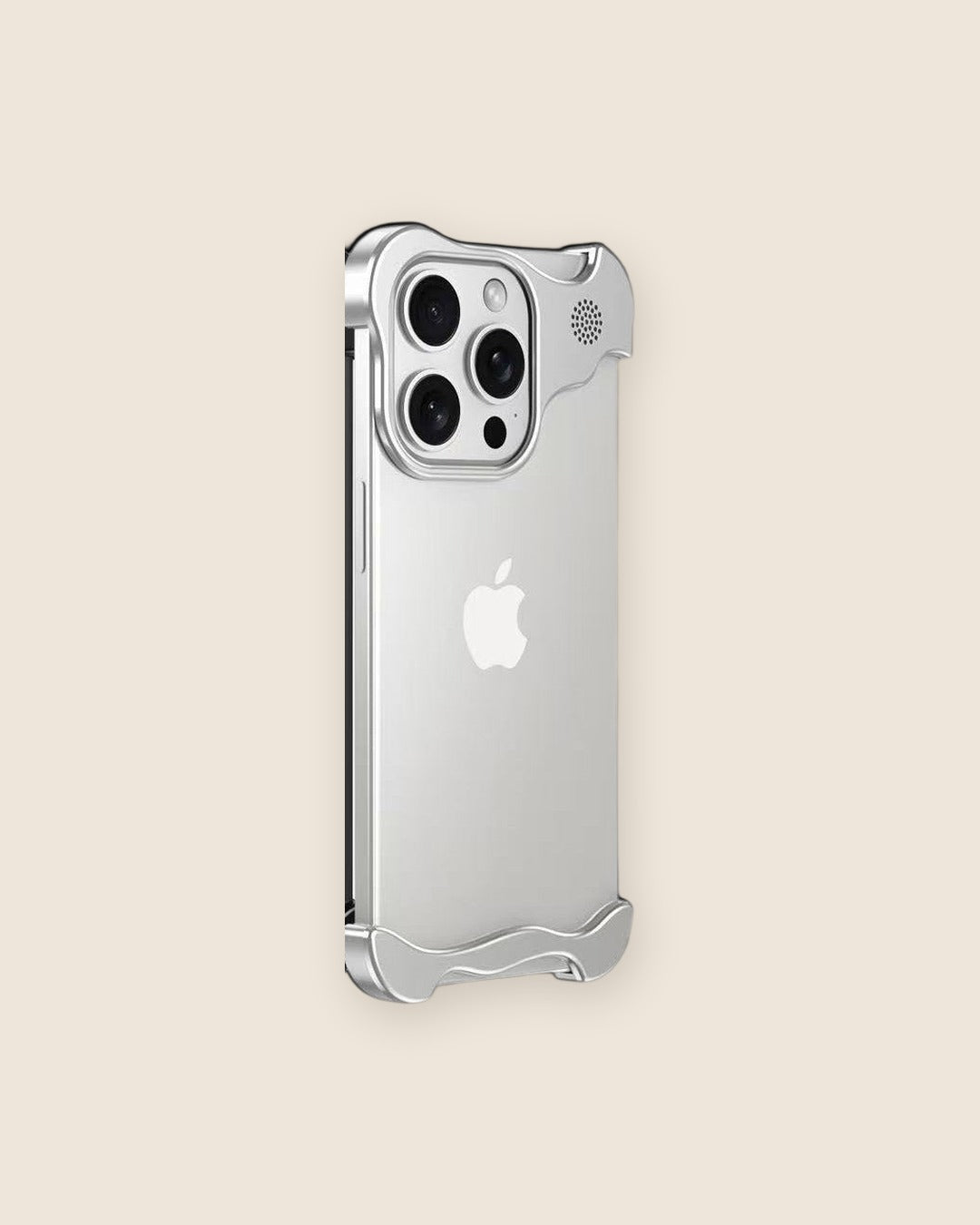 Aroma Metal iPhone Case with Raised Lens Guard in Space Silver